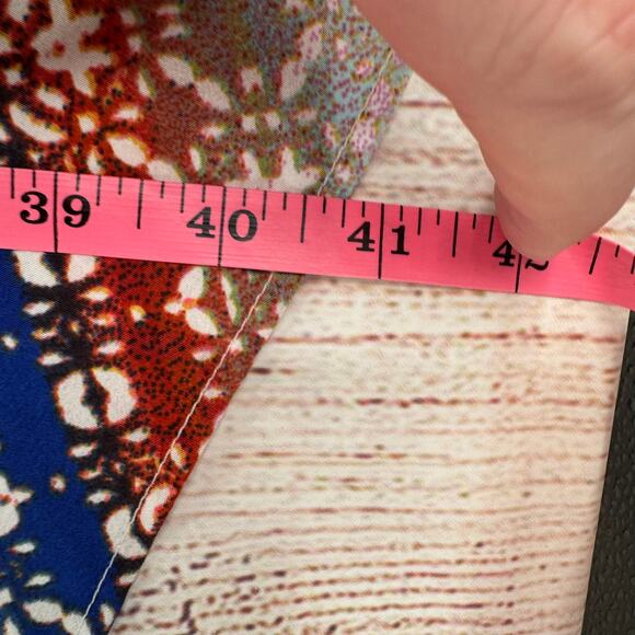 Boutique Patchwork Open Front Kimono Top Womens 2x 3x Multicolor Multi Print - Picture 6 of 7